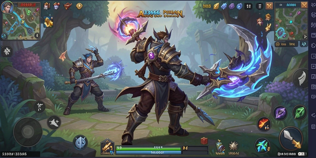 Screenshot gameplay <strong>333666</strong> yang menunjukkan pertarungan seru dan karakter yang beragam.