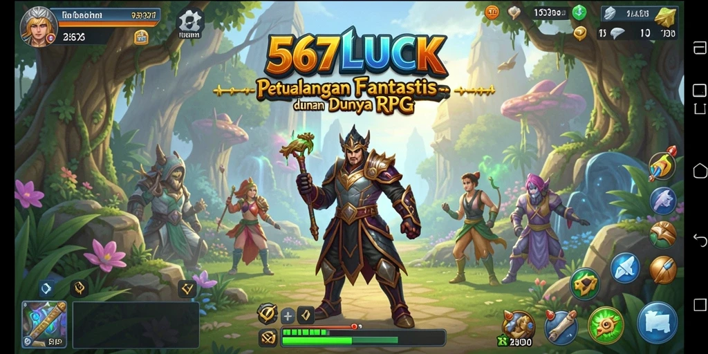 Tampilan utama gameplay <strong>567LUCK</strong> menampilkan aksi menegangkan di dunia RPG.