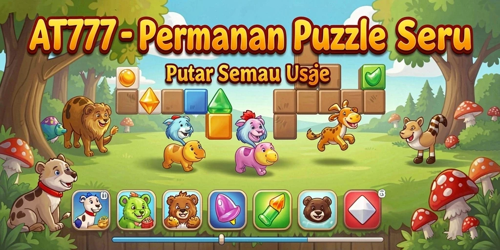 Tampilan gameplay AT777 dengan berbagai level Puzzle menantang.