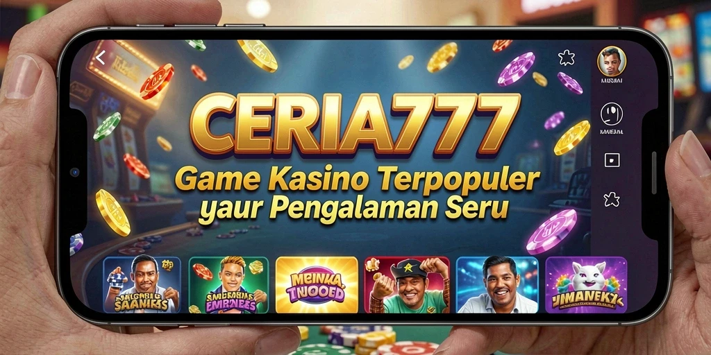 Tampilan gameplay seru di CERIA777 dengan beragam pilihan permainan kasino.