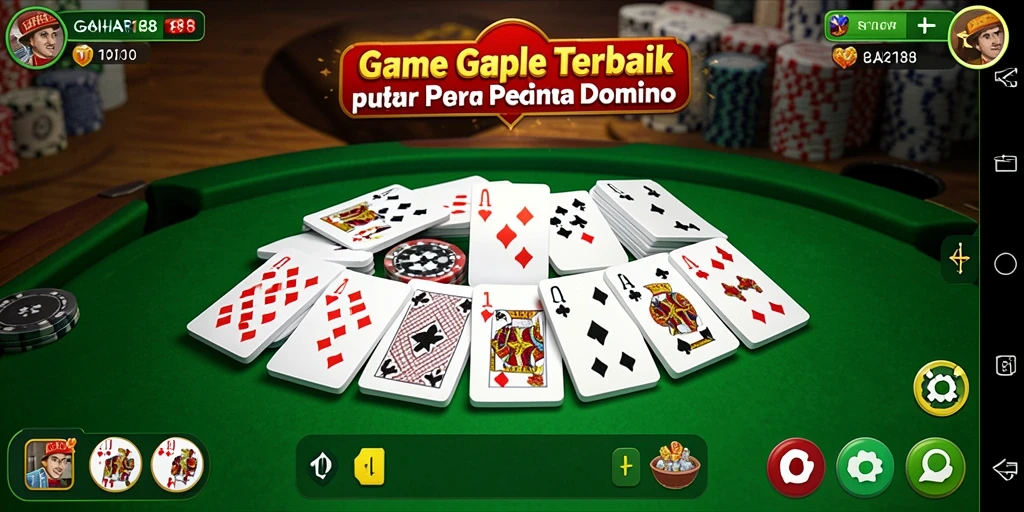 Tampilan seru saat bermain Gaple di GAHAR188.