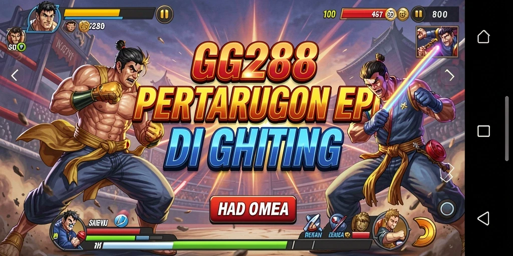 Tampilan gameplay seru dalam pertempuran di GG288.