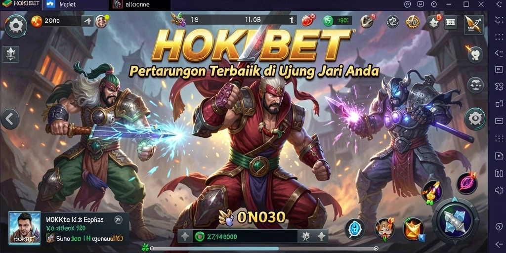 Gameplay HOKIBET yang intens dan mendebarkan saat pertarungan berlangsung.