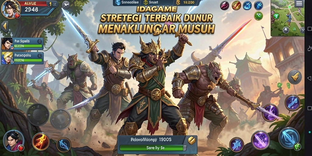 Screenshot gameplay menarik dari IDAGAME yang menunjukkan taktik pertempuran.
