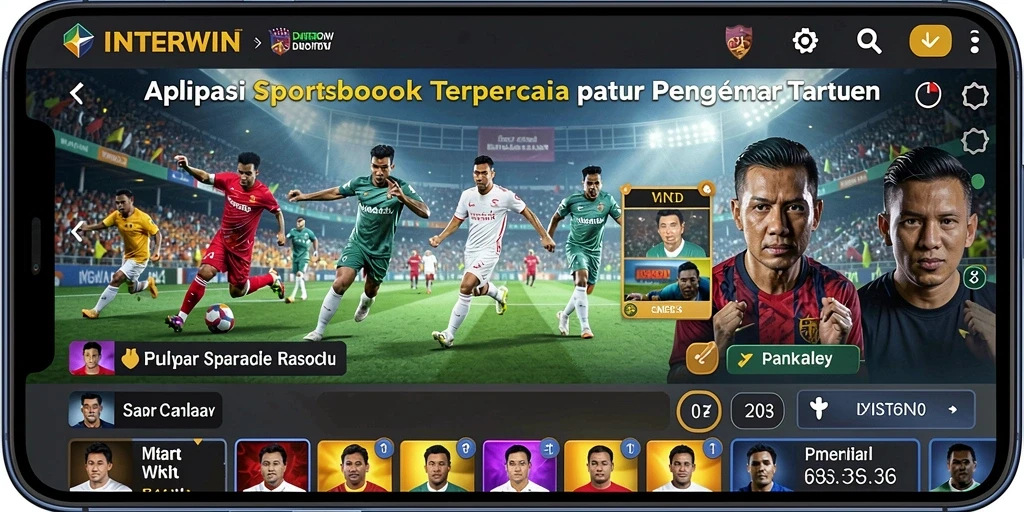 Tampilan screenshot INTEWIN yang menampilkan momen taruhan olahraga.