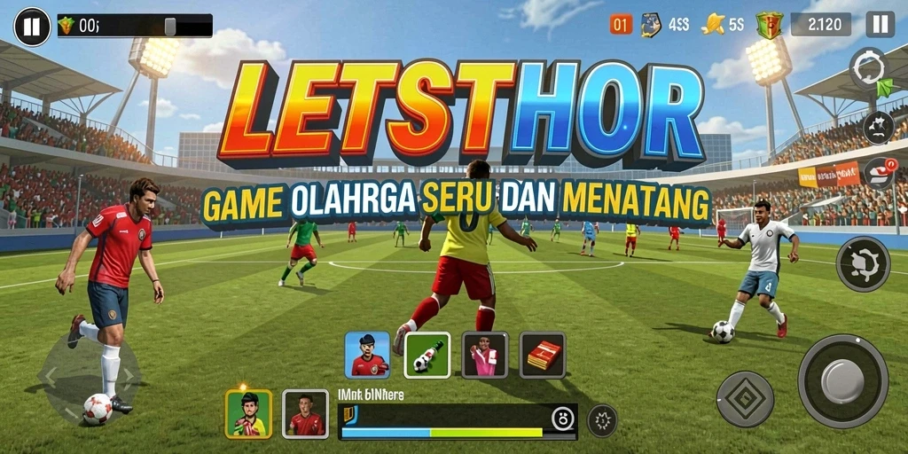 Gameplay LETSTHOR yang mendebarkan dalam aksi olahraga kompetitif.