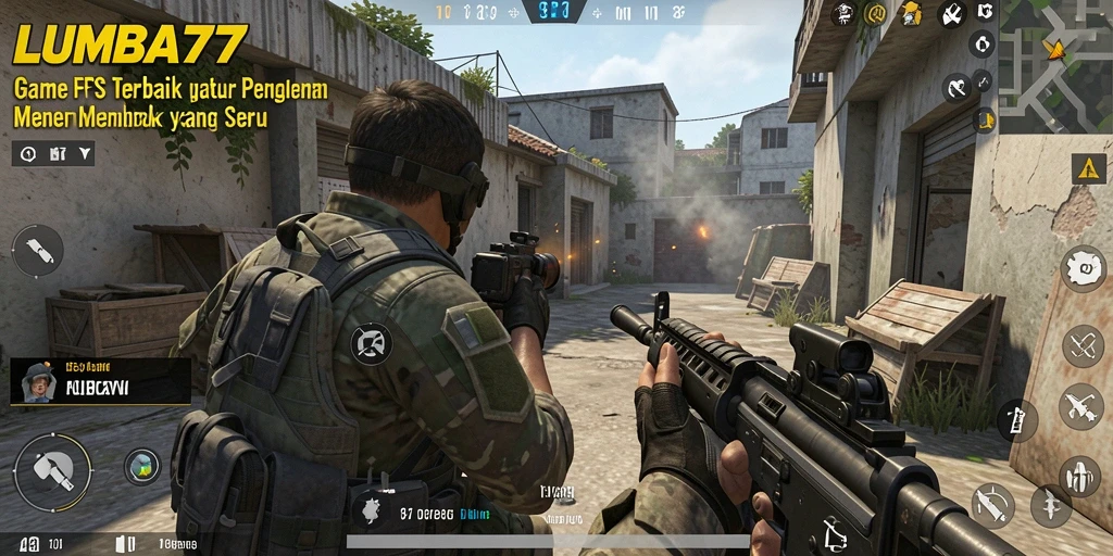 Screenshot gameplay LUMBA77 menunjukkan aksi menembak yang mendebarkan.