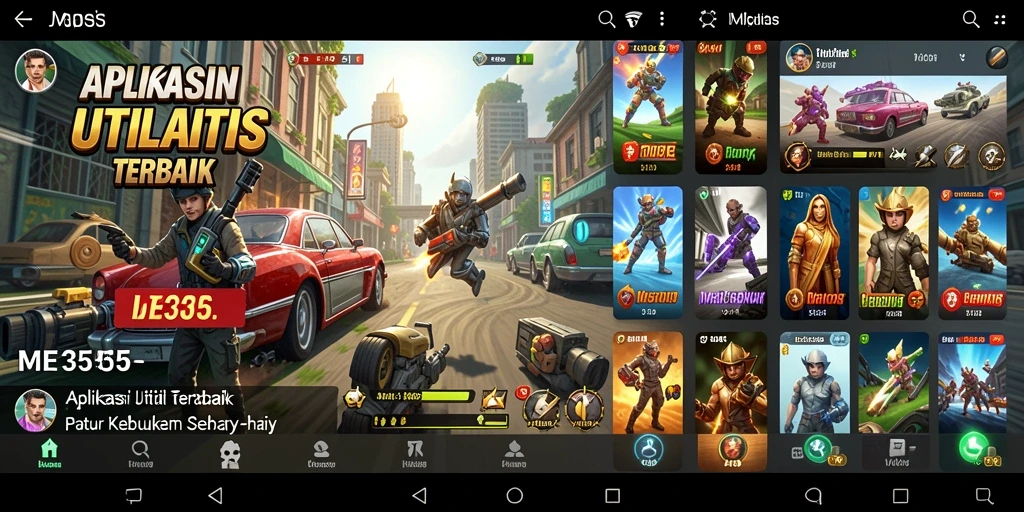 Tampilan screenshot aplikasi ME355 yang menunjukkan fitur Utility.