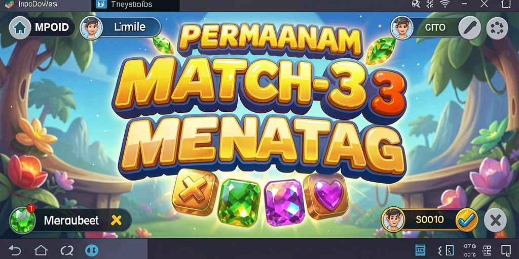 Gameplay seru dan penuh warna dalam MPOID, game Match-3 yang menantang.