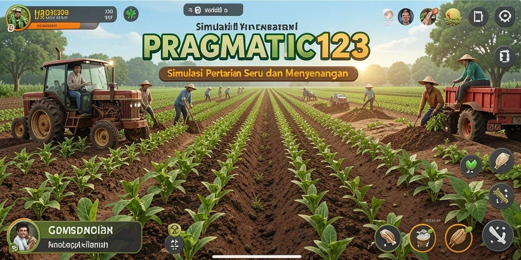 Tampilan gameplay PRAGMATIC123 dengan kebun yang subur.