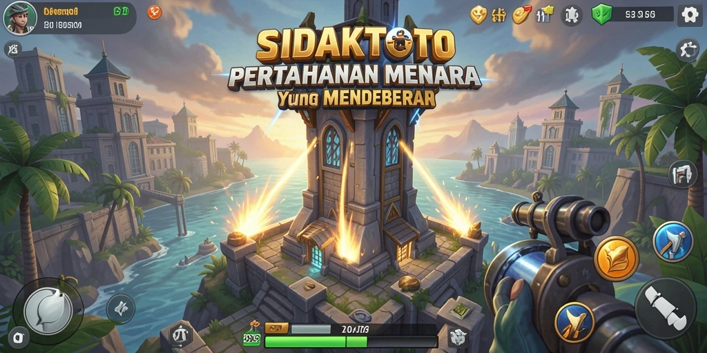 Tampilan gameplay menarik dari SIDAKTOTO dengan strategi menara yang dinamis.