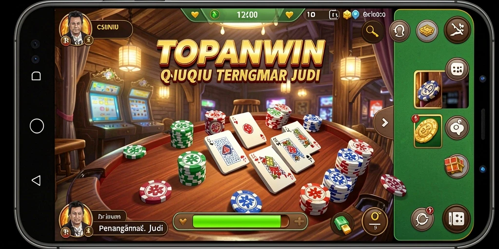 Tampilan menarik dari gameplay QiuQiu di TOPANWIN.