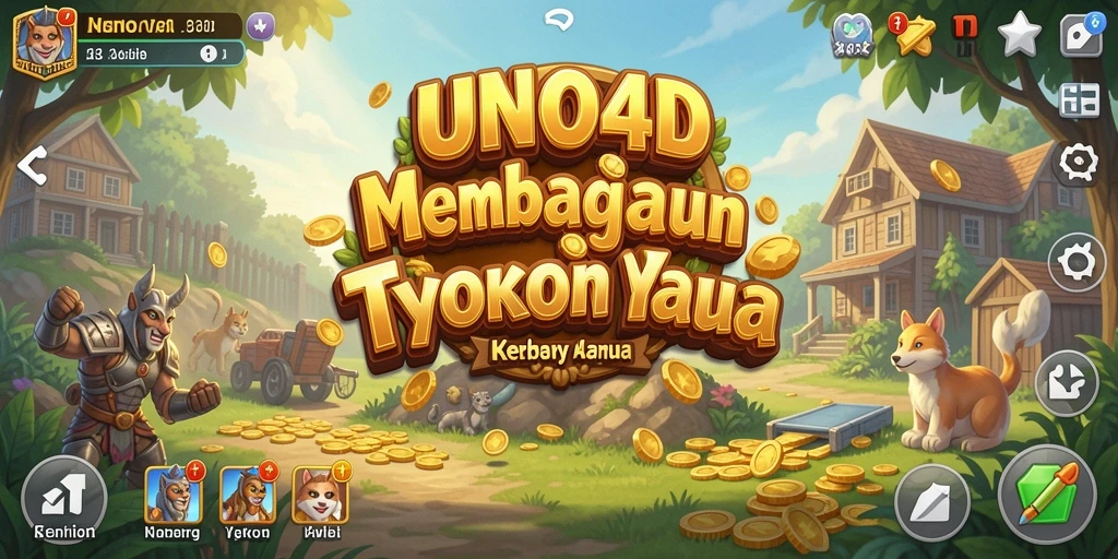 Tampilan menarik dari gameplay Tycoon UNO4D yang seru.