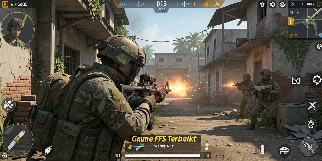 Tampilan menarik dari gameplay VIP805 dengan aksi tembak-menembak intens.