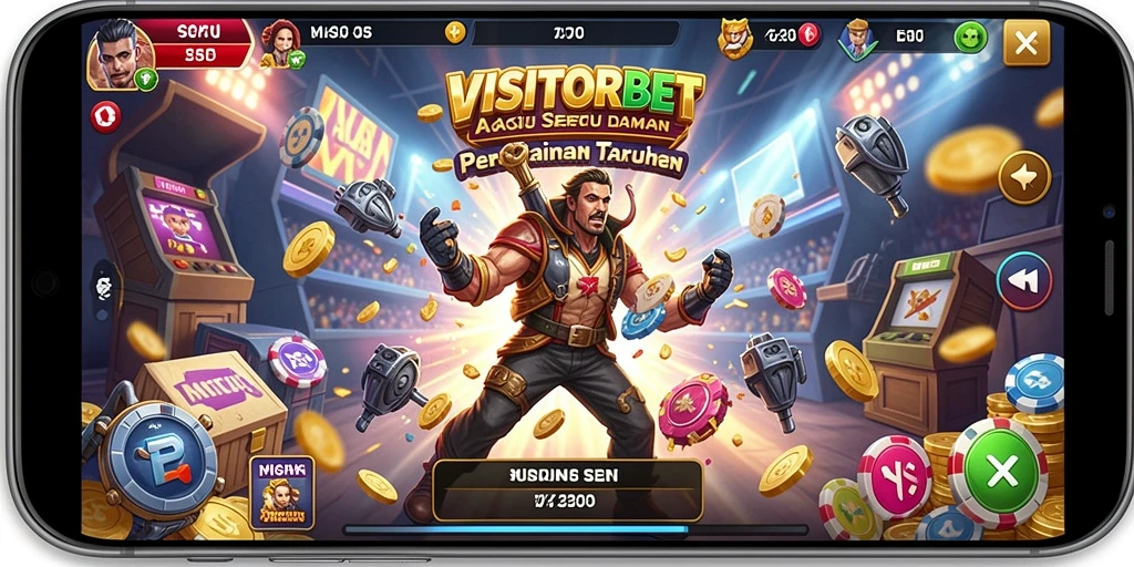 Tampilan aksi mendebarkan dari gameplay VISITORBET dengan grafik yang menarik.