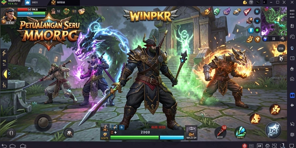 Tampilan gameplay seru dalam WINPKR yang penuh aksi.