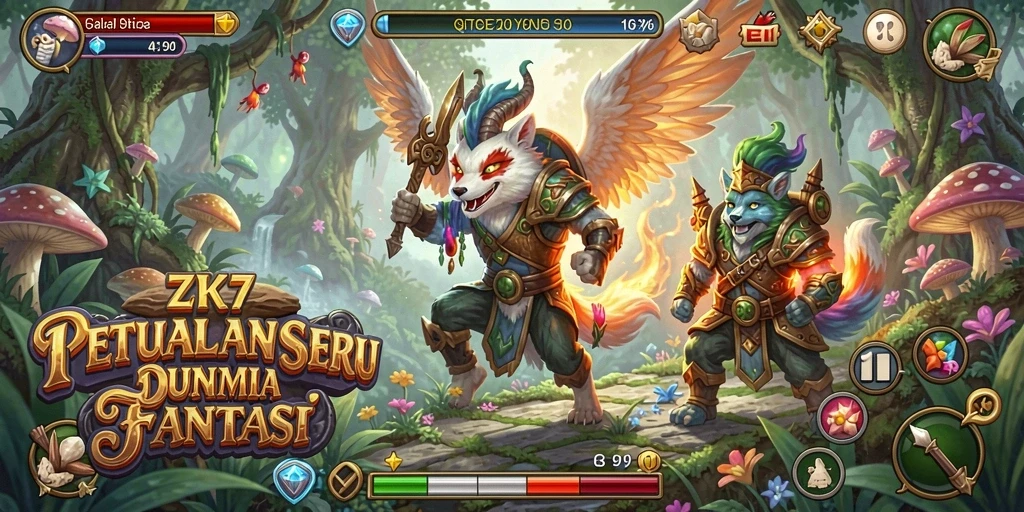 Tampilan gameplay ZK7 yang menantang dan menarik.