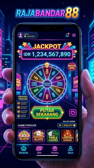 Tampilan antarmuka aplikasi rajabandar88 yang modern.